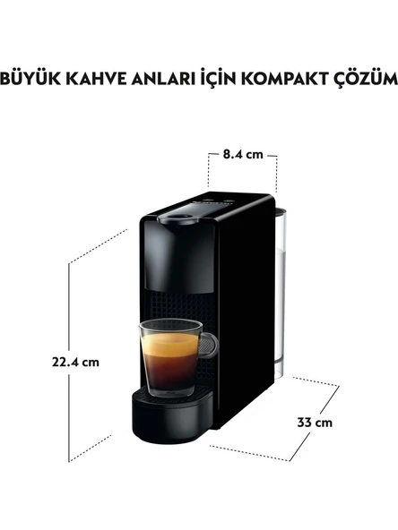 Nespresso Essenza Mini C 30 Siyah Kapsül Kahve Makinesi - 5