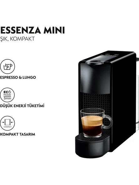 Nespresso Essenza Mini C 30 Siyah Kapsül Kahve Makinesi - 4