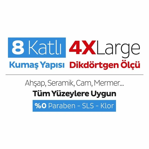 Sleepy Yer Temizlik Havlusu Mop Uyumlu 50 Adet Çamaşır Suyu - 8