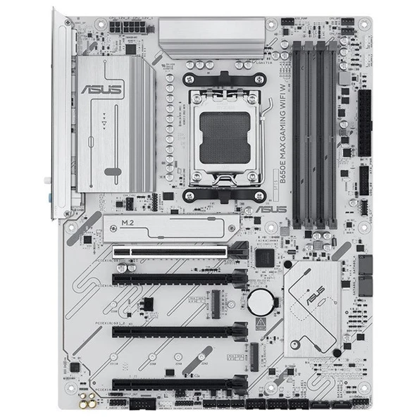 ASUS B650E MAX GAMING WIFI6E W DDR5 HDMI DP PCIE 5.0 AM5 ATX BEYAZ - Resim 2