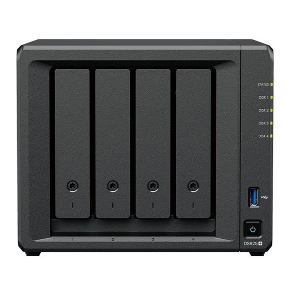 SYNOLOGY DS925-32G PLUS RYZEN V1500B-4GB RAM- 4-diskli Nas Server (Disksiz) - 1