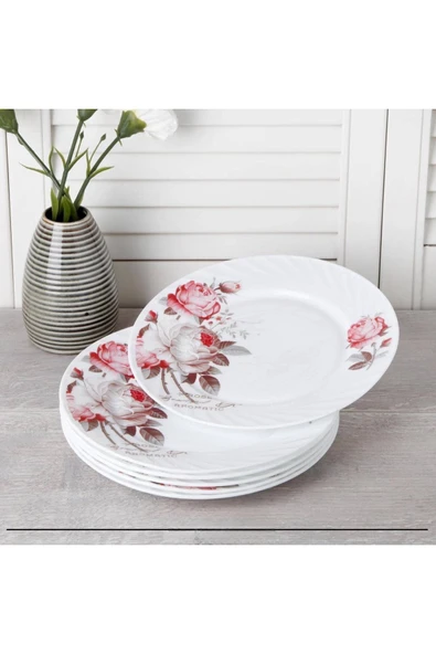 Opal Servis Tabak Rose Desen 25.3 cm 6 Adet - 2