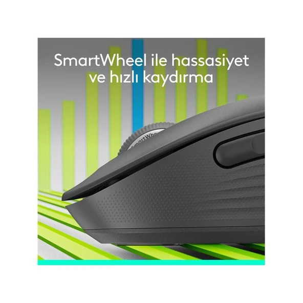 Logitech M650 Signature 910-006236 Siyah Sessiz Büyük Boy Sağ El Optik Kablosuz Mouse - 2