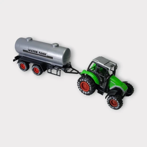 Çek Bırak Römorklu Traktör 25Cm - Yeşil Su Tankı - 6
