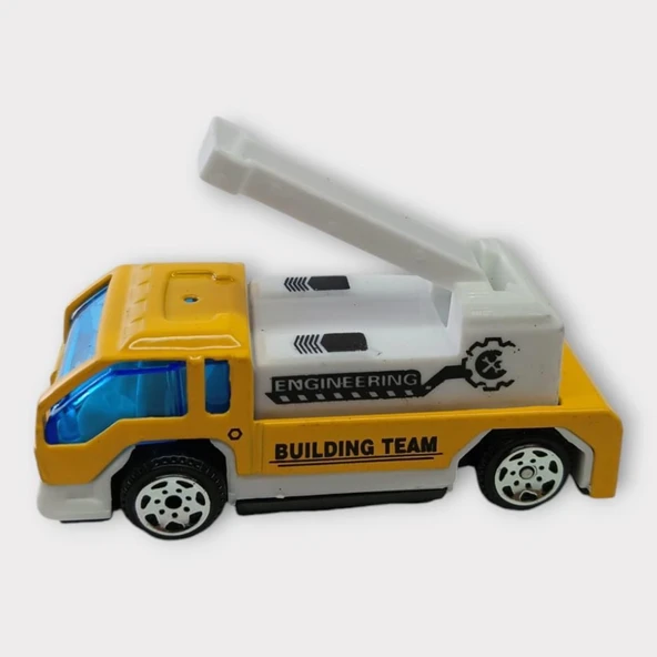 Küçük Metal İnşaat Araçları 7 cm - Kurtarma Kamyonu - 4