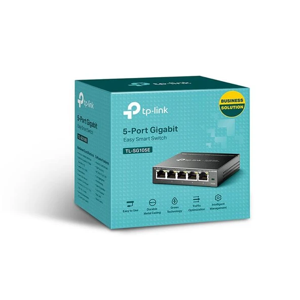 TP-Link TL-SG105E 5 Port 10/100/1000 Mbps Gigabit Switch - 3
