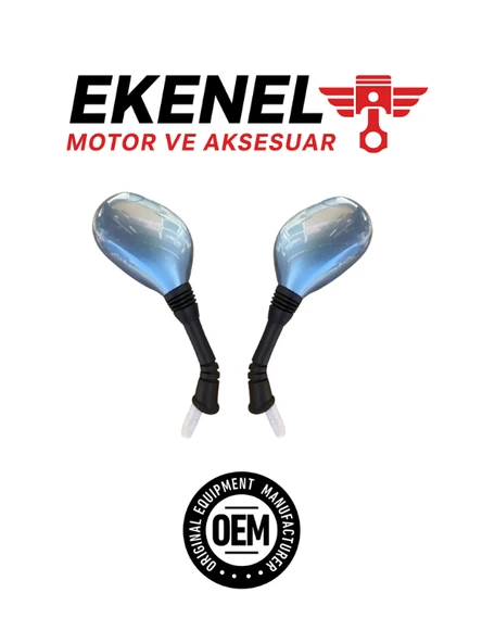 Honda Alpha 110 Ayna Takımı Mavi | OEM Sol & Sağ Ayna Seti