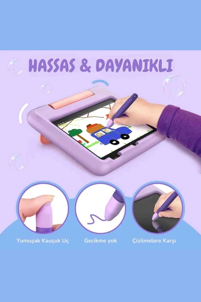 Fuchsia Universal Çocuk Dostu Yumuşak Ekran Kalemi Tüm Kapasitif Dokunmatik Ekranlar İle Uyumlu - 12