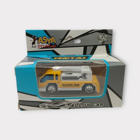 Küçük Metal İnşaat Araçları 7 cm - Kurtarma Kamyonu - 6