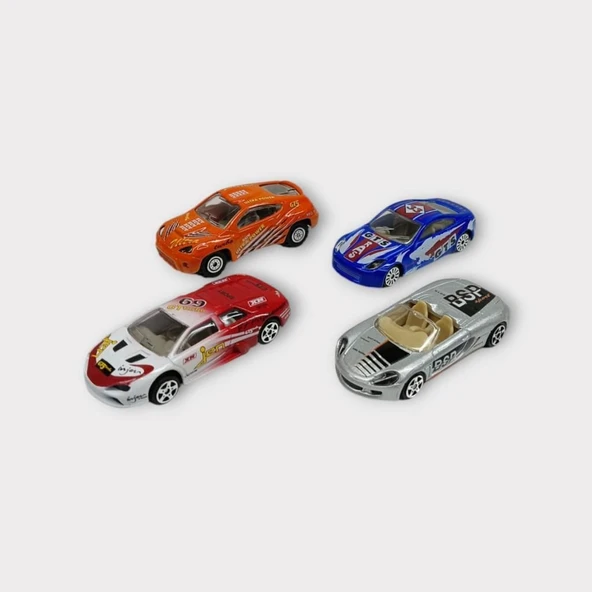 Maxx Wheels 4 lü Metal Araç Seti - Spor Araba - 3