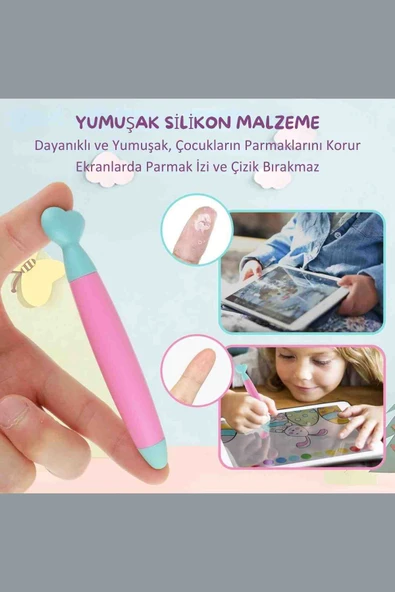 Fuchsia Universal Çocuk Dostu Yumuşak Ekran Kalemi Tüm Kapasitif Dokunmatik Ekranlar İle Uyumlu - 5