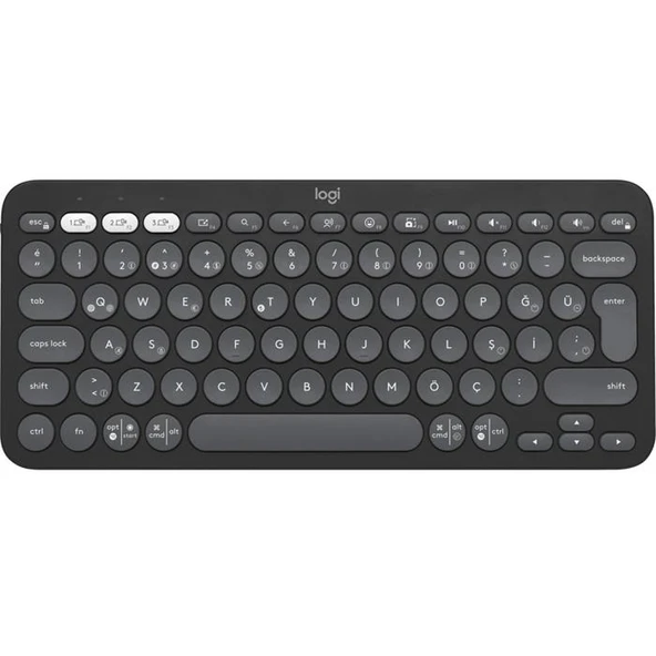 Logitech Pebble Keys 2 K380S 920-011859 Siyah TKL Q Kablosuz Klavye