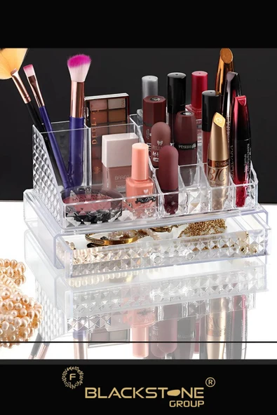 F BLACKSTONE Diomand Çekmeceli Akrilik Makyaj Malzeme Organizeri Makyaj Organizeri