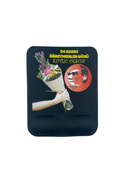 Bilek Destekli Öğretmenler Günü  Memory Foam Kaymaz Taban Mouse Pad MSP-009