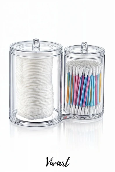 Vivart İkiz Pamukluk Makyaj Organizer Çok Amaçlı Düzenleyeci