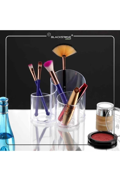 F BLACKSTONE Çok Amaçlı Üç Gözlü Triplex Fırça Makyaj Aksesuarı Ev Düzenleyici Organizer