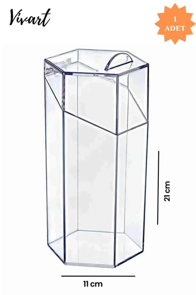 Vivart Büyük Boy Kapaklı Makyaj Fırça Düzenleme Kutusu Çok Amaçlı Dekoratif Makyaj Organizer - 2