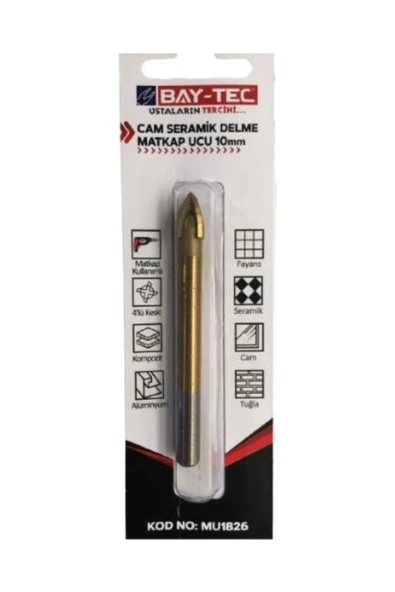 BAY-TEC 10 MM CAM SERAMİK DELME MATKAP UCU - 2