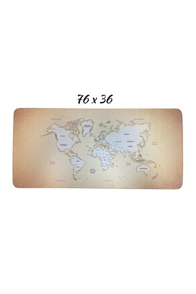 Büyük Boy Sümen  Memory Foam Kaymaz Taban Mouse Pad MSP-010 DÜNYA HARİTASI
