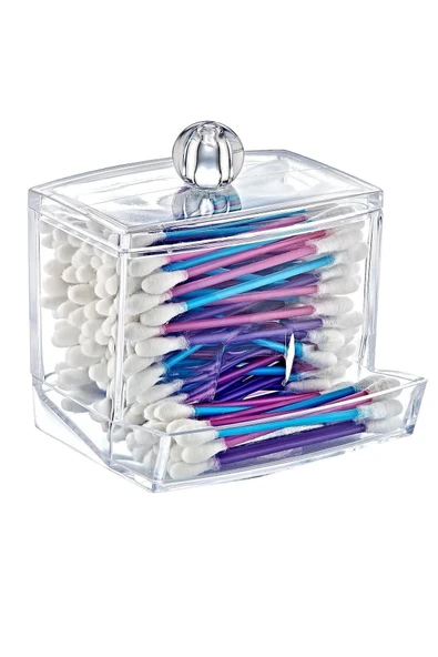 F BLACKSTONE Kulak Çubuk Pamukluk ve Makyaj Temizleme Çubuğu Organizeri