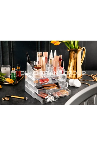 F BLACKSTONE 5 Çekmeceli Özel Tasarım Kozmetik Makyaj Takı Kalemlik Organizer