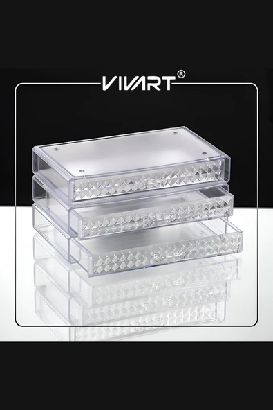 Vivart 3 Kat Çekmeceli Diomand Model Lüx Makyaj Organizer Dolap Düzenleyicisi - 2