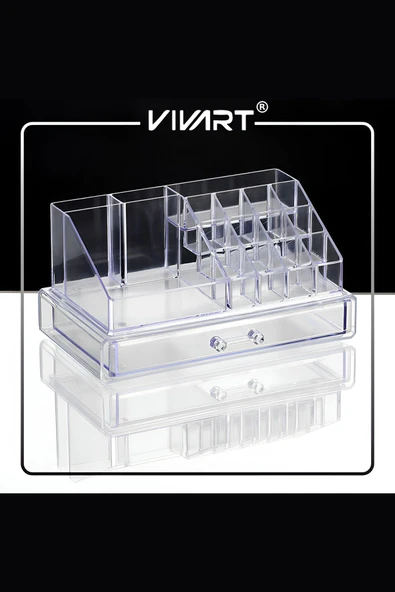 Vivart Özel Tasarım Çekmeceli Akrilik Makyaj Malzeme Organizeri Makyaj Organizeri - 2