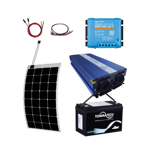 1020W Marin Solar Paketi 170W Esnek Panel 1500W UPS İnverter 1.3KW Lityum Batarya ürün görseli