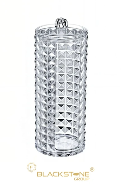 F BLACKSTONE Kapaklı Disk Pamukluk Organizeri Makyaj Pamuk Kutusu