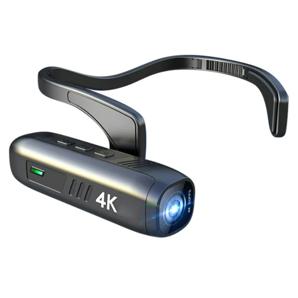 Ozmik 4K Kafa monte Video kamera 120d geniş açı Lens dahili pil APP kontrolü - 2