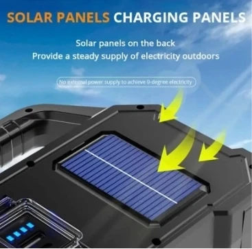 P-880a Solar Powerbanklı Şarjlı Taşınabilir Güçlü Fener - 5