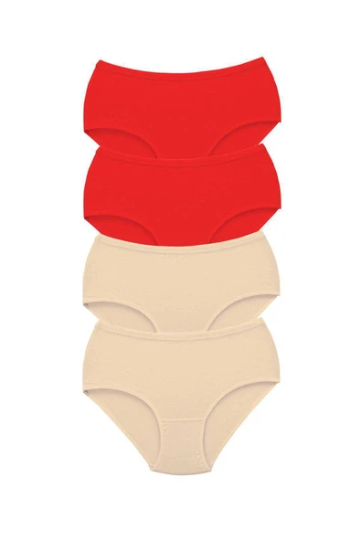 4 Adet Tutku Kadın Yüksek Bel Bato Kalın Lastik Külot S5 - Resim 2