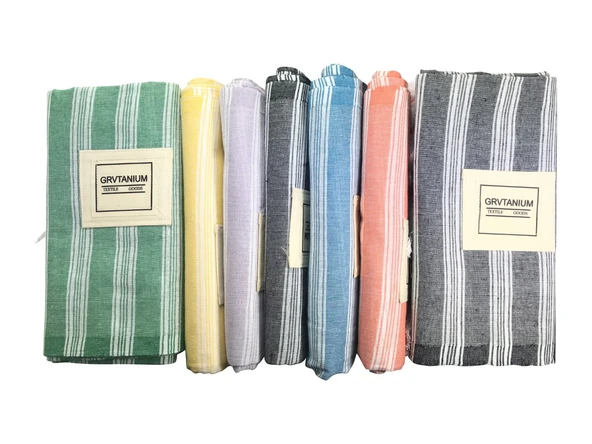 GRVTANIUM Kot Mavi %80 Pamuk 175x96cm Peştemal Püsküllü Banyo,Plaj,Hamam Havlusu M1 - 4