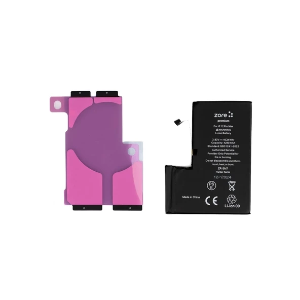 Apple iPhone 12 Pro Max Zore Panter Serisi Batarya - 2