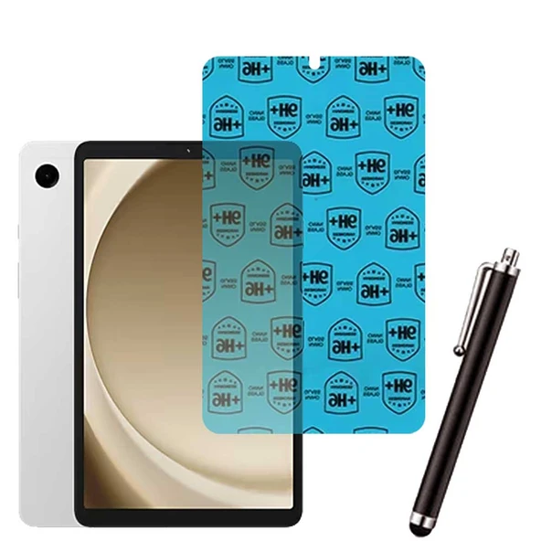 Samsung Galaxy Tab A9 X110 Uyumlu Tablet Kılıfı Cam Ekran Koruyucu Kalem Set - Resim 2