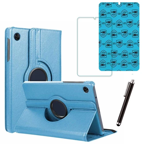 Samsung Galaxy Tab A9 X110 Uyumlu Tablet Kılıfı Cam Ekran Koruyucu Kalem Set ürün görseli 1