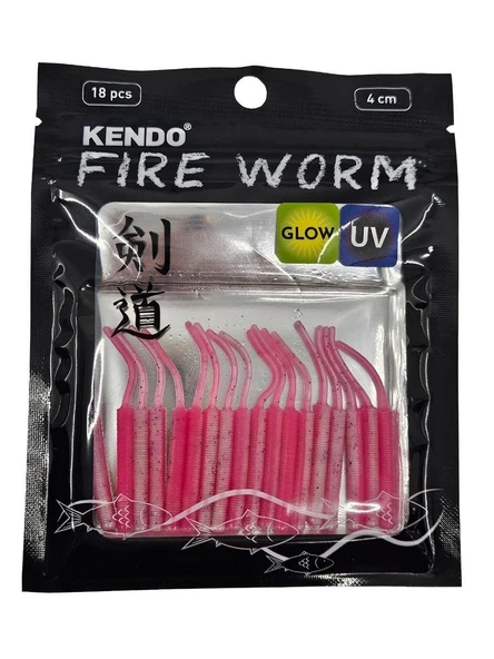 Kendo Fire Worm Lrf Silikonu 5cm 18 Adet Kokulu - Resim 3
