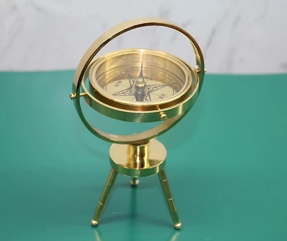 Pirinç Masa Üstü Pusula 15745 ürün görseli