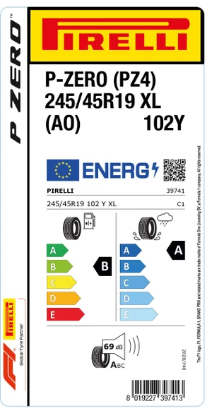 PİRELLİ 245/45R19 102Y XL AO P ZERO YAZ LASTİGİ ÜRETİM YILI:2025 - 2