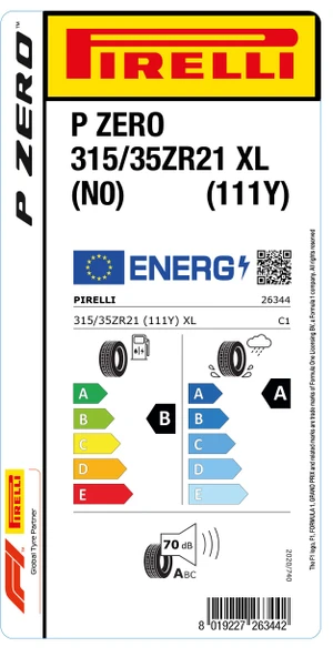 PİRELLİ 315/35ZR21 111Y XL N0 P ZERO YAZ LASTİGİ ÜRETİM YILI:2024 - 2