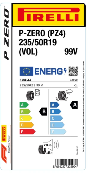 PİRELLİ 235/50R19 99V VOL P ZERO YAZ LASTİGİ ÜRETİM YILI:2025 - 2