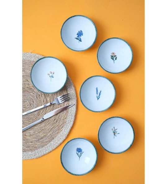 Porland Flower Garden Çerezlik/Sosluk 11,5CM Kase Takımı 6 Parça 04POR034997