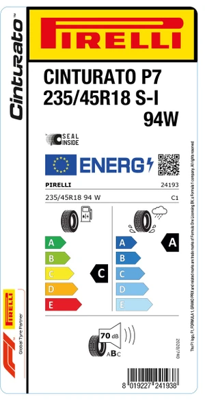 PİRELLİ 235/45R18 94W S-İ CİNT P7 YAZ LASTİGİ ÜRETİM YILI:2023 - 2