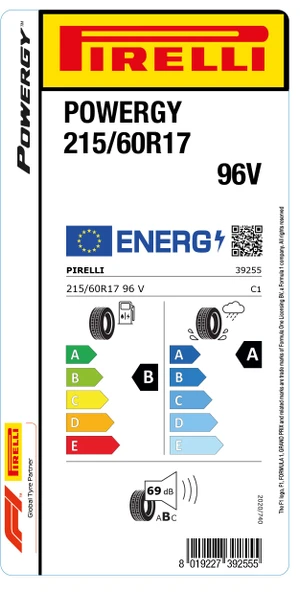 PİRELLİ 215/60R17 96V POWERGY YAZ LASTİGİ ÜRETİM YILI:2025 - 2