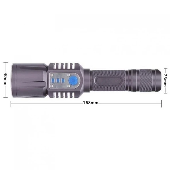 Baretta Brs18 Oto Şarjlı T6 Led 3000 Lümen El Feneri - 2