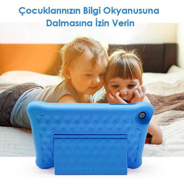 NPO RS407 2GB 32GB Android.11 8" IPS Ekran, A133 1.6GHz, Antişok Çocuk Tableti(Kids Tablet)-Mavi - 10