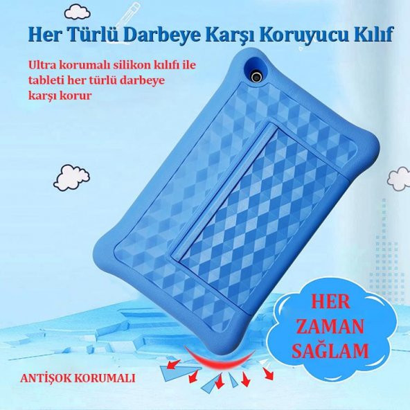 NPO RS407 2GB 32GB Android.11 8" IPS Ekran, A133 1.6GHz, Antişok Çocuk Tableti(Kids Tablet)-Mavi - 12