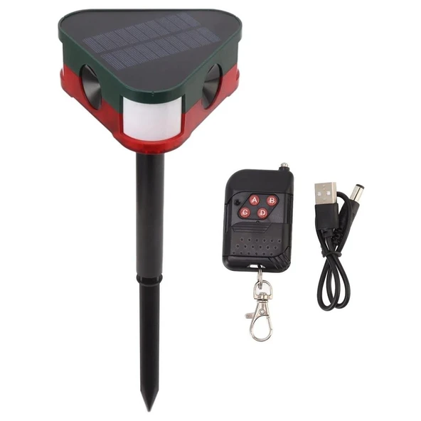 Ayt Powermaster PM-26949 Mikrofonlu Sesli Hayvan Kovucu Alarm Cihazı Solar Güneş Enerjili Panelli Vahşi Hayvan Kovacağı - 5