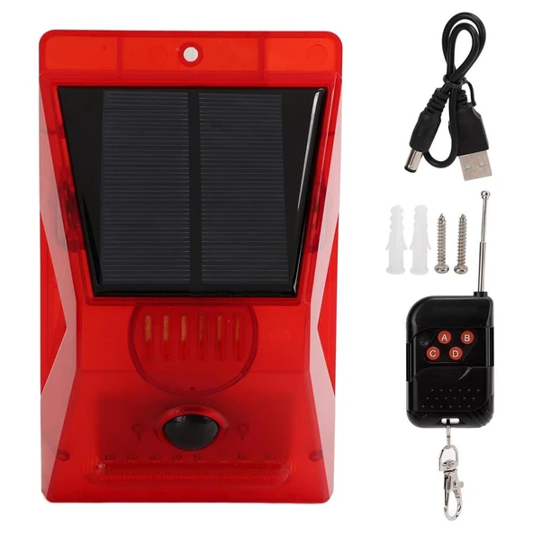Ayt Powermaster PM-26957 Mikrofonlu Sesli Hayvan Kovucu Alarm Cihazı Solar Güneş Enerjili Panelli Vahşi Hayvan Kovacağı - 4