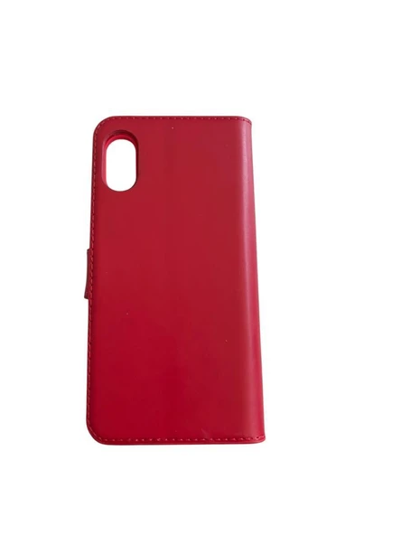 iPhone X ile Uyumlu Cüzdanlı Kılıf Kırmızı - 1